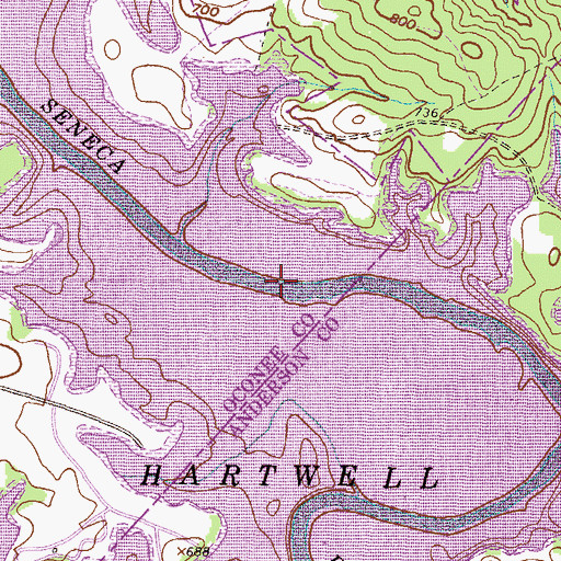 Topographic Map of Maxwell Bridge, SC