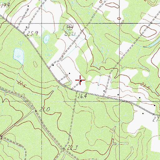 Topographic Map of McAlhaney School, SC