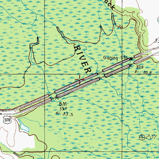 Topographic Map of McBride Crossing, SC