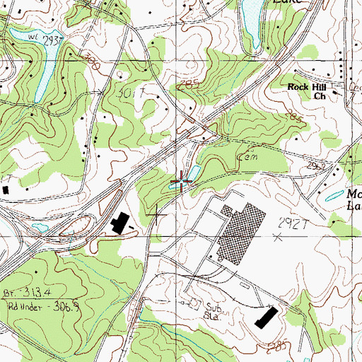 Topographic Map of McCalls Lake, SC