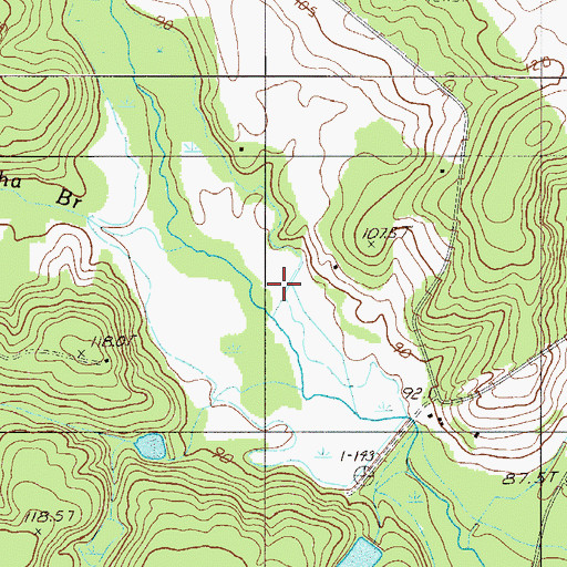 Topographic Map of McCartha Branch, SC