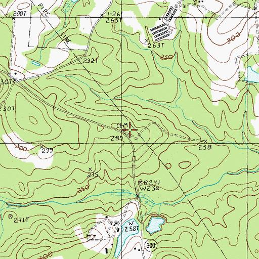 Topographic Map of McCaskill Cemetery, SC