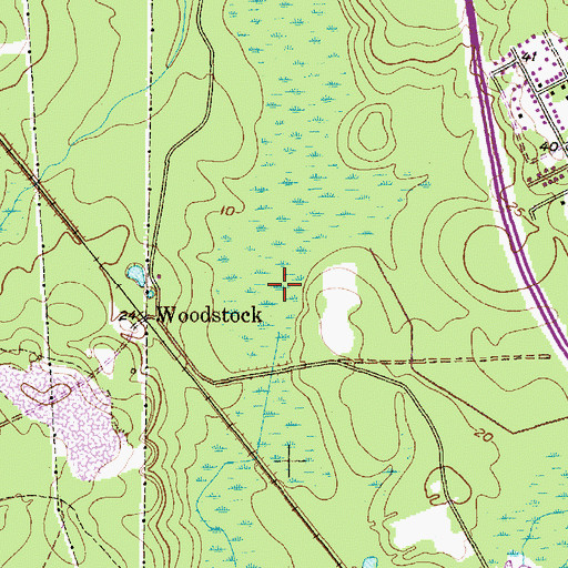 Topographic Map of McChune Branch, SC