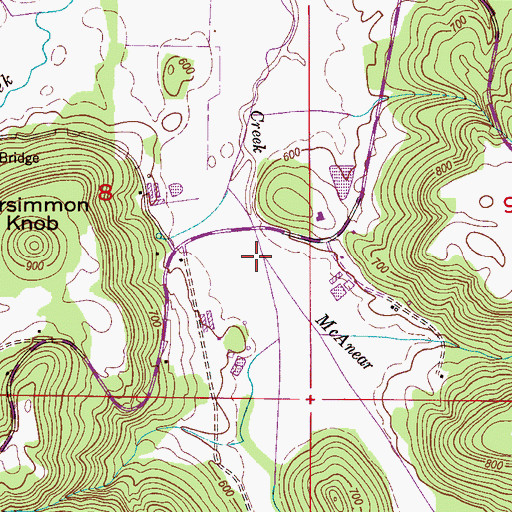 Topographic Map of McAnear Creek, AL