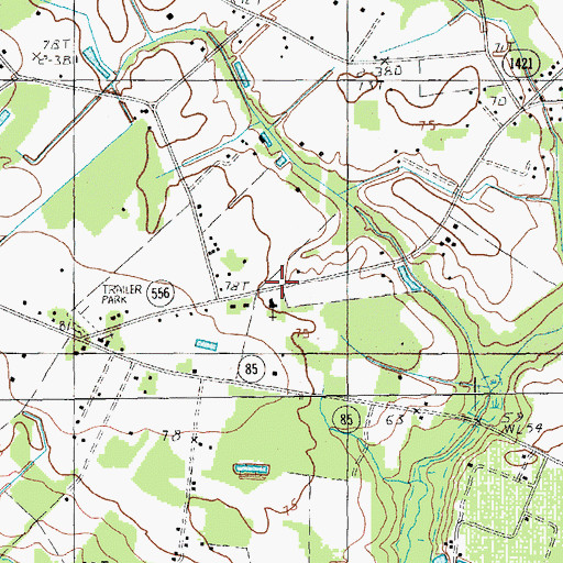 Topographic Map of McCutcheon School, SC