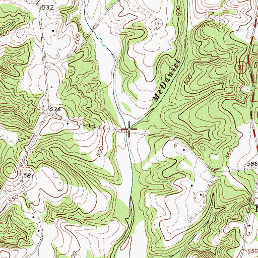 Topographic Map of McDaniel Branch, SC