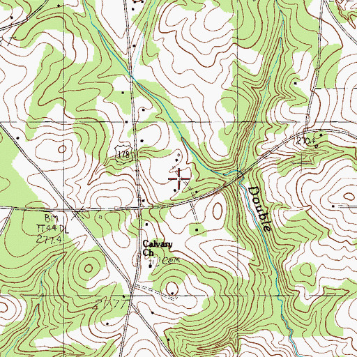 Topographic Map of McElmoyle School, SC