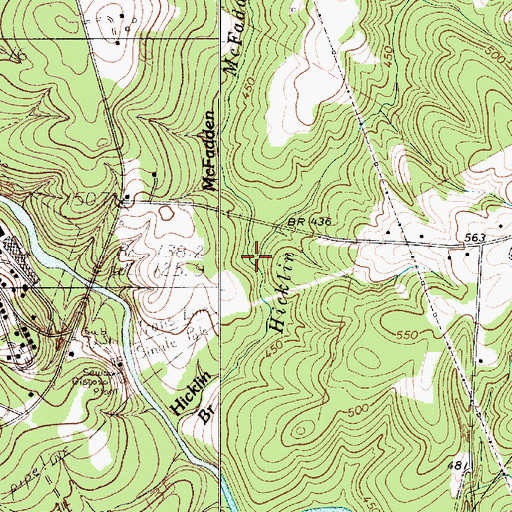 Topographic Map of McFadden Branch, SC