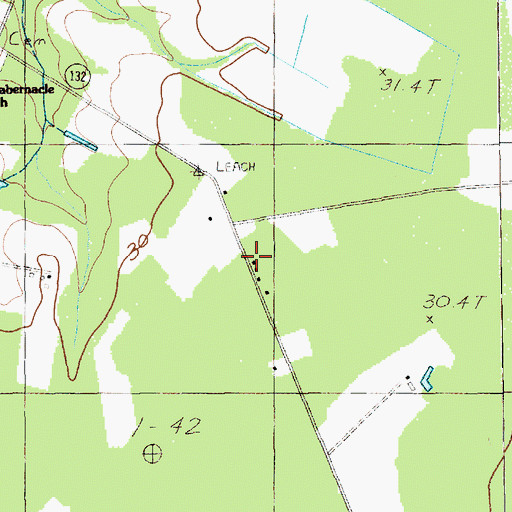 Topographic Map of McKnight School, SC
