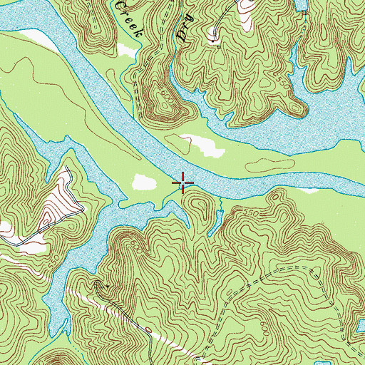 Topographic Map of McKowns Creek, SC