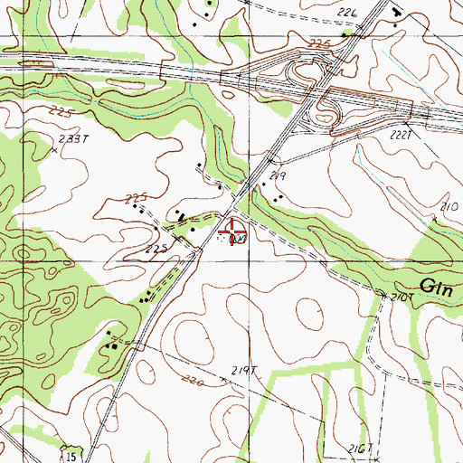 Topographic Map of McLellan Cemetery, SC