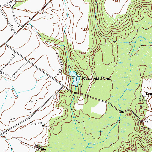Topographic Map of McLeods Pond, SC