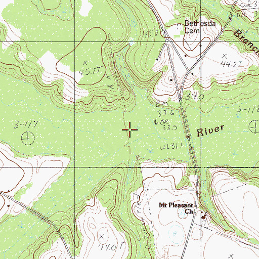 Topographic Map of McMillian Branch, SC