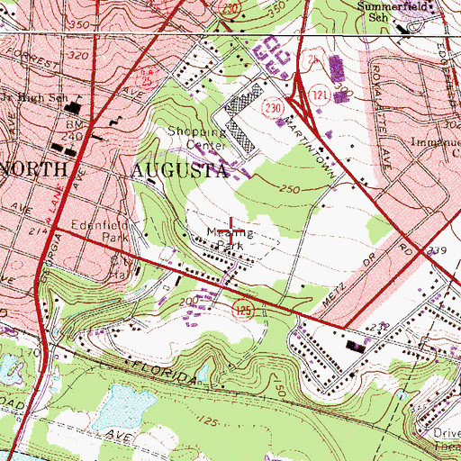 Topographic Map of Mealing Park, SC