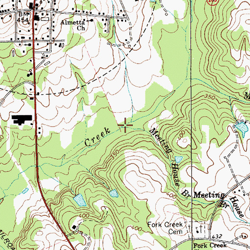 Topographic Map of Meeting House Branch, SC