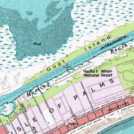 Topographic Map of Meeting Reach, SC