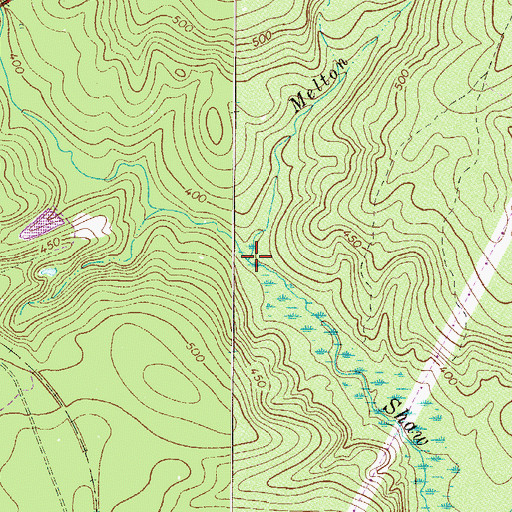 Topographic Map of Melton Branch, SC