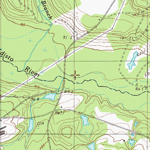 Topographic Map of Merritts Bridge, SC