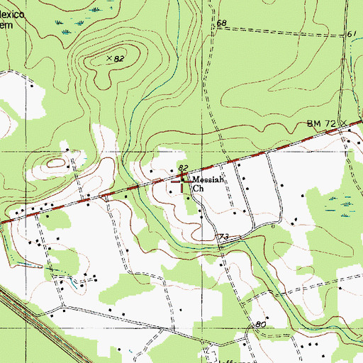 Topographic Map of Messiah Church, SC