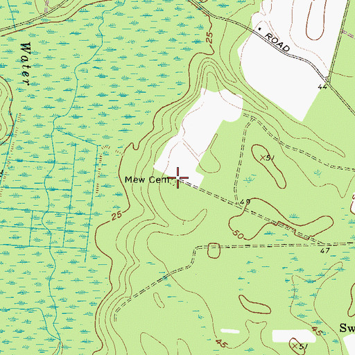 Topographic Map of Mew Cemetery, SC
