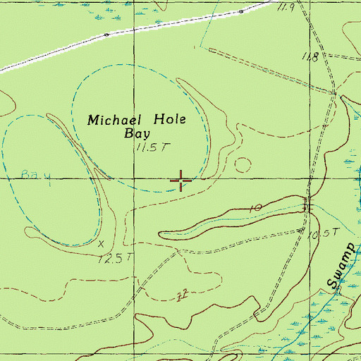 Topographic Map of Michael Hole Bay, SC