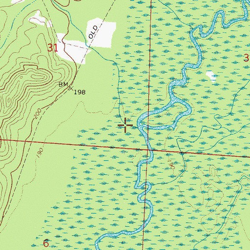 Topographic Map of McAteer Branch, AL