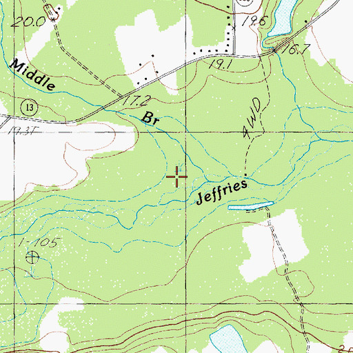 Topographic Map of Middle Branch, SC