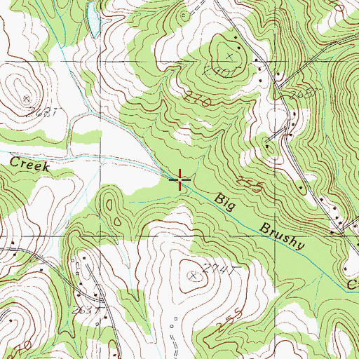 Topographic Map of Middle Branch Brushy Creek, SC