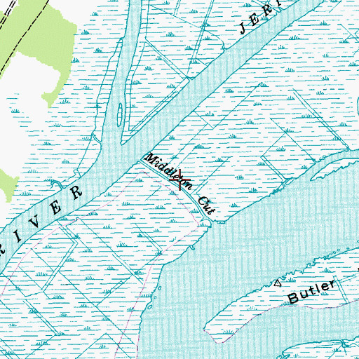 Topographic Map of Middleton Cut, SC
