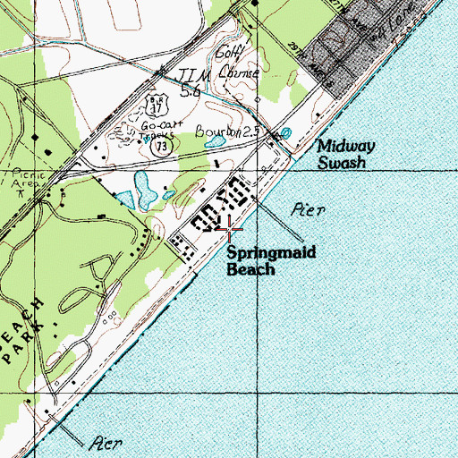 Topographic Map of Midway Swash, SC