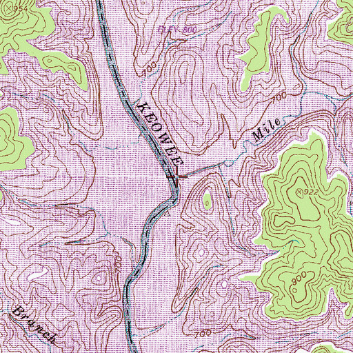 Topographic Map of Mile Creek, SC