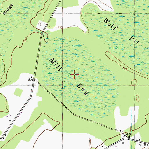 Topographic Map of Mill Bay, SC