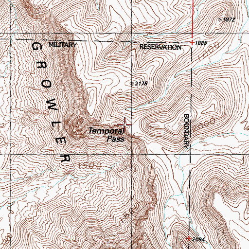 Topographic Map of Temporal Pass, AZ