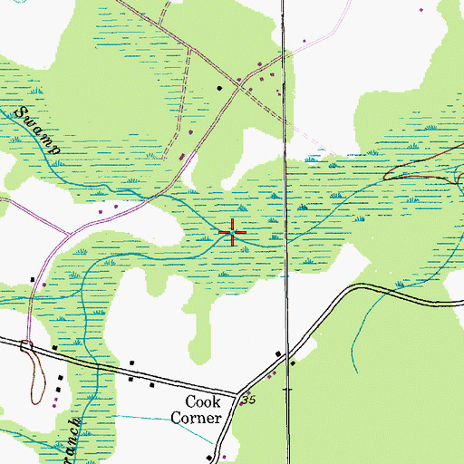 Topographic Map of Mill Branch, SC
