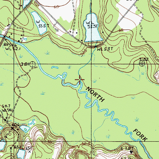 Topographic Map of Mill Branch, SC