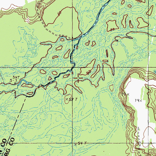 Topographic Map of Mill Branch, SC