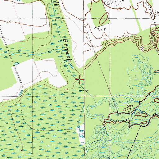 Topographic Map of Mill Branch, SC