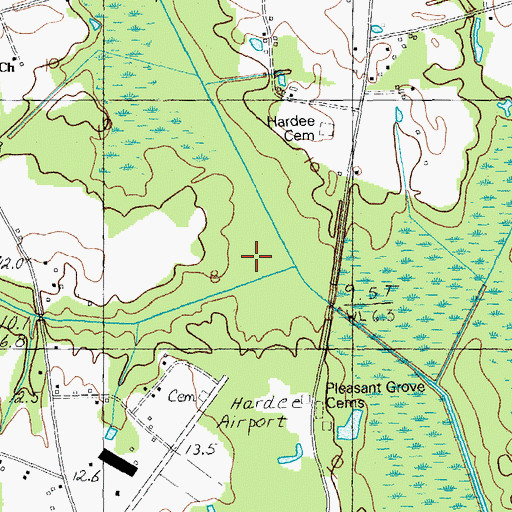 Topographic Map of Mill Branch, SC