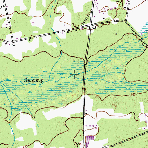 Topographic Map of Mill Branch, SC
