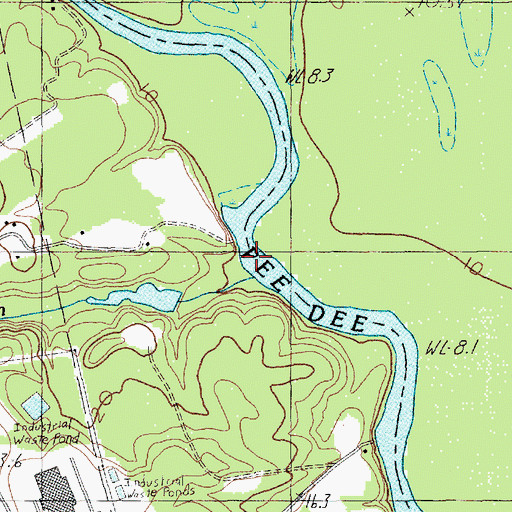 Topographic Map of Mill Branch, SC