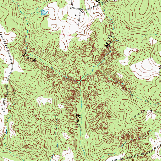 Topographic Map of Mill Branch, SC
