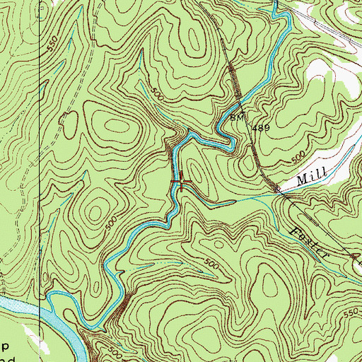 Topographic Map of Mill Branch, SC