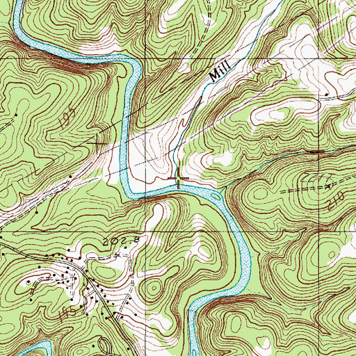 Topographic Map of Mill Branch, SC