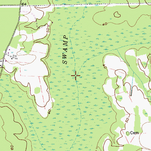 Topographic Map of Mill Branch, SC