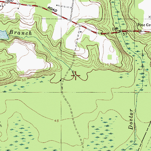 Topographic Map of Mill Branch, SC