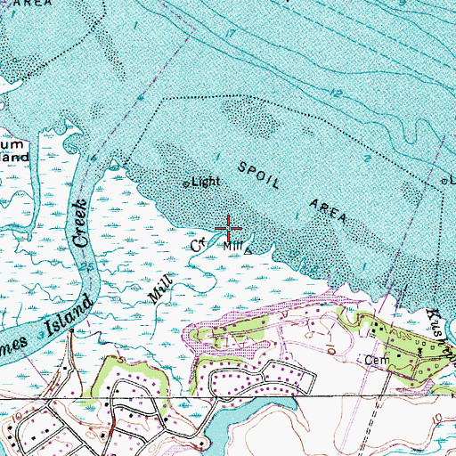 Topographic Map of Mill Creek, SC