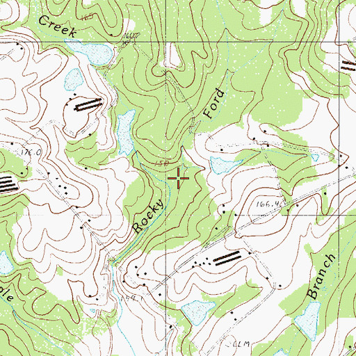 Topographic Map of Mill Creek, SC