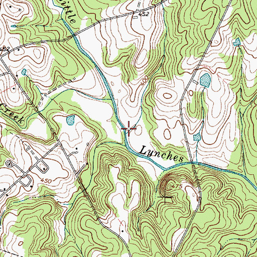 Topographic Map of Mill Creek, SC