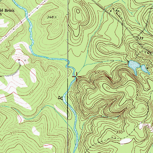 Topographic Map of Mill Creek, SC