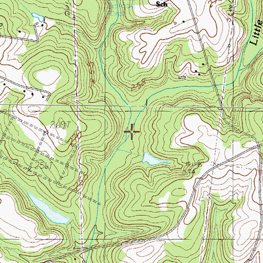 Topographic Map of Mill Creek, SC